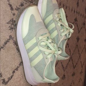 Adidas mint green gym shoes